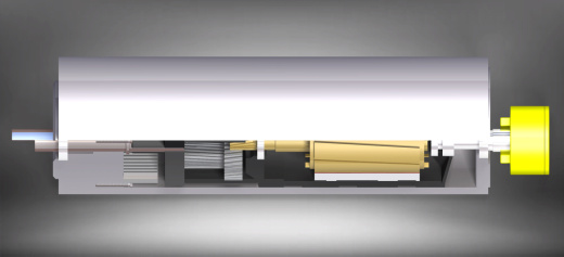 矿用输送带传动滚筒半剖结构3D数模图纸 STP格式缩略图
